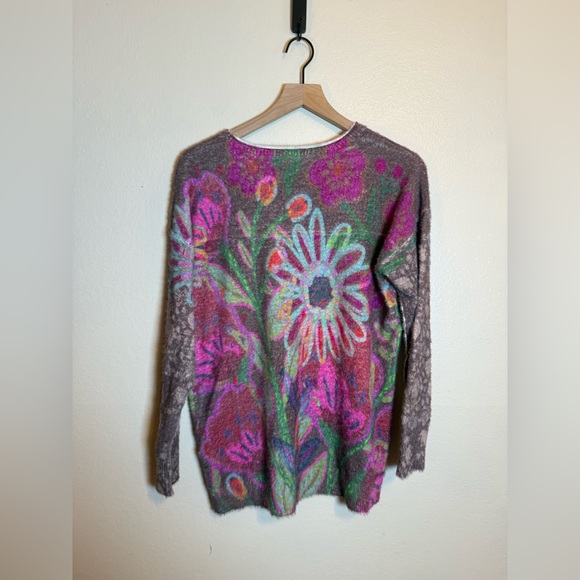 Natural Life Cashmere Like Pullover Floral Sweater - Picture 3 of 6